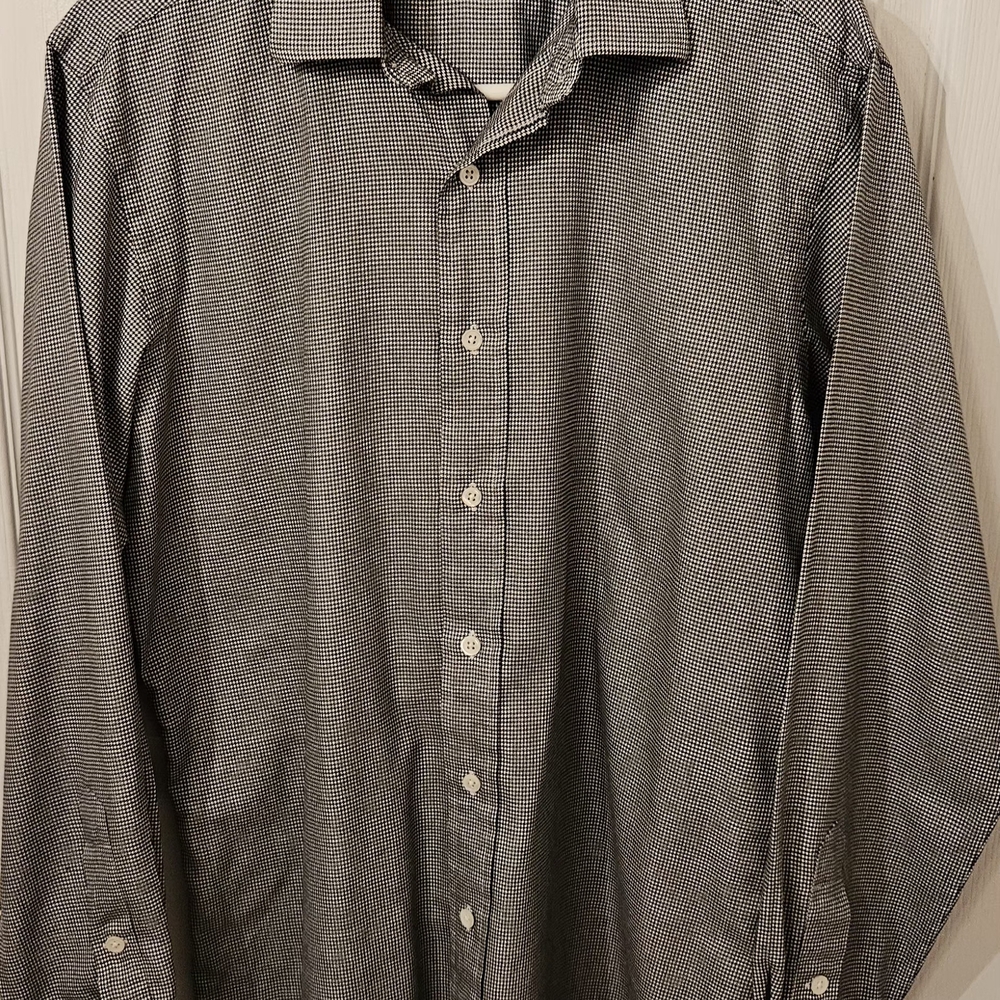 Polo Ralph Lauren Black and White Checkered Dress Shirt